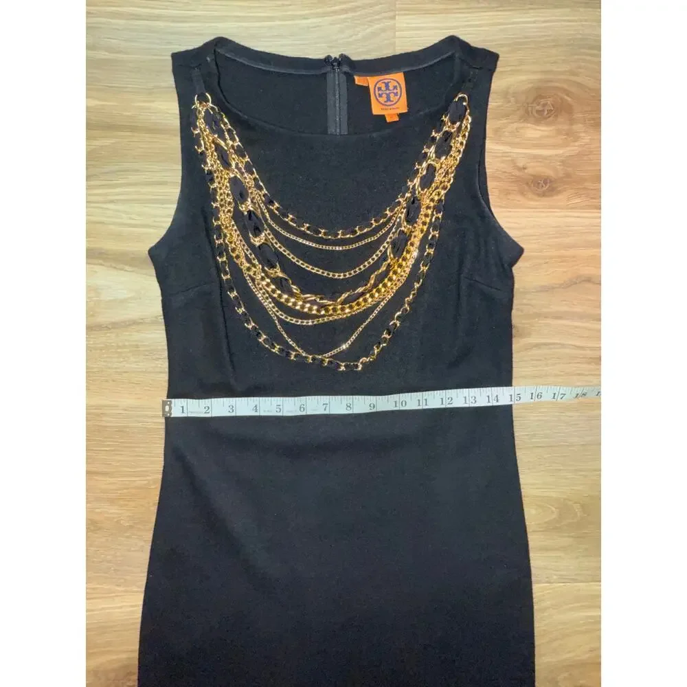 Tory Burch 100% wool dress with gold chain - size XS - OE